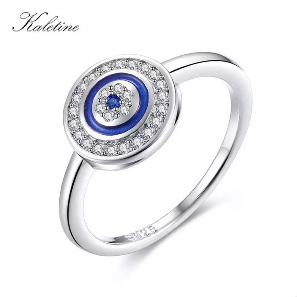 Sterling Silver Evil Eye Ring
